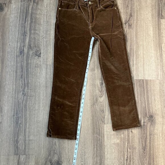 Frame Le High Straight in Warm Tan Corduroy Sz 27 - Picture 7 of 13